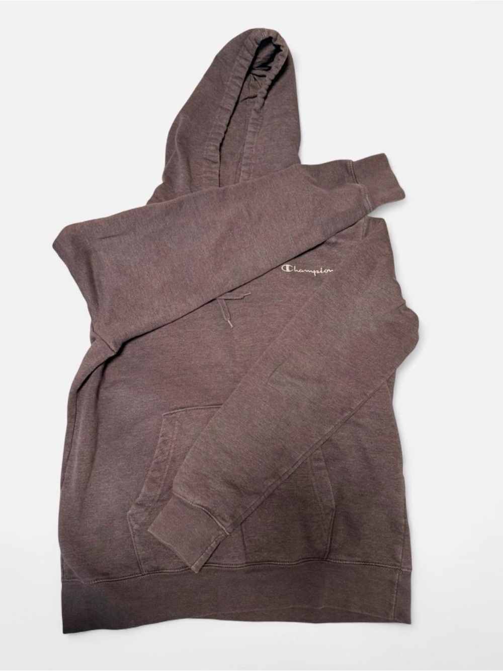 Champion Men's Gray Hoodie - Classic Pullover Sweatshirt